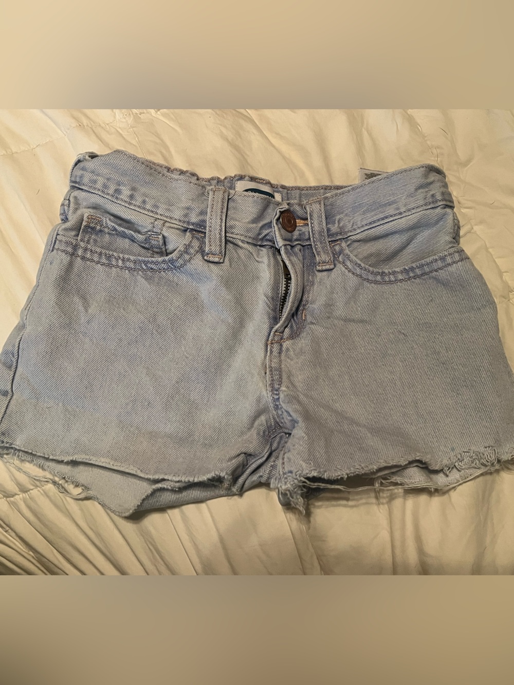 Old Navy Light Blue Denim Shorts with Button Waist